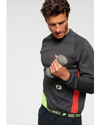 dunkelgraues bedrucktes Sweatshirt von Nike