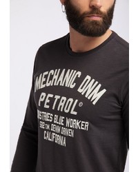 dunkelgraues bedrucktes Sweatshirt von Petrol Industries