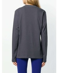 dunkelgraues bedrucktes Sweatshirt von Junya Watanabe