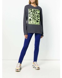 dunkelgraues bedrucktes Sweatshirt von Junya Watanabe