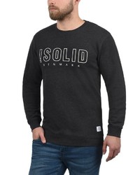 dunkelgraues bedrucktes Sweatshirt von Solid