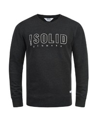 dunkelgraues bedrucktes Sweatshirt von Solid