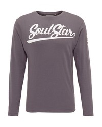 dunkelgraues bedrucktes Sweatshirt von SOULSTAR