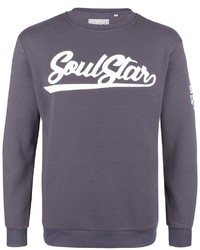 dunkelgraues bedrucktes Sweatshirt von SOULSTAR
