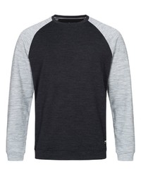 dunkelgraues bedrucktes Sweatshirt von super natural