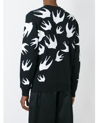 dunkelgraues bedrucktes Sweatshirt von McQ Alexander McQueen