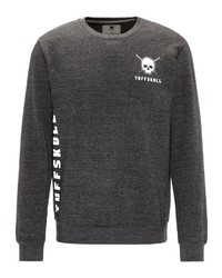 dunkelgraues bedrucktes Sweatshirt von Tuffskull