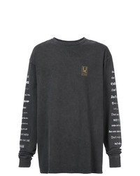 dunkelgraues bedrucktes Sweatshirt von Undercover