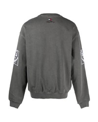 dunkelgraues bedrucktes Sweatshirt von Tommy Jeans