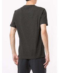 dunkelgraues bedrucktes T-Shirt mit einem Rundhalsausschnitt von Ea7 Emporio Armani