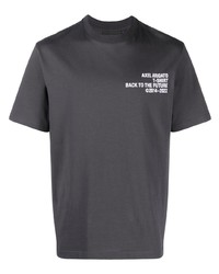 dunkelgraues bedrucktes T-Shirt mit einem Rundhalsausschnitt von Axel Arigato