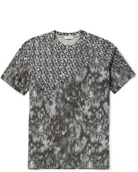 dunkelgraues bedrucktes T-Shirt mit einem Rundhalsausschnitt von Balenciaga
