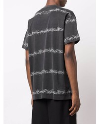 dunkelgraues bedrucktes T-Shirt mit einem Rundhalsausschnitt von Givenchy