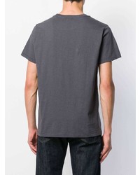 dunkelgraues bedrucktes T-Shirt mit einem Rundhalsausschnitt von Levi's Vintage Clothing