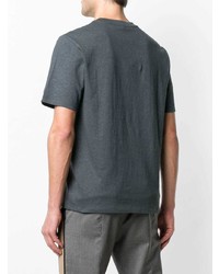 dunkelgraues bedrucktes T-Shirt mit einem Rundhalsausschnitt von Loewe