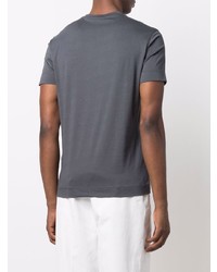 dunkelgraues bedrucktes T-Shirt mit einem Rundhalsausschnitt von Emporio Armani