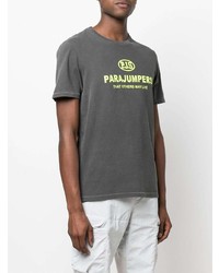 dunkelgraues bedrucktes T-Shirt mit einem Rundhalsausschnitt von Parajumpers