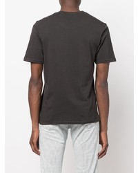 dunkelgraues bedrucktes T-Shirt mit einem Rundhalsausschnitt von Jacob Cohen
