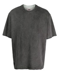 dunkelgraues bedrucktes T-Shirt mit einem Rundhalsausschnitt von Izzue