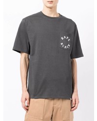 dunkelgraues bedrucktes T-Shirt mit einem Rundhalsausschnitt von BAPE BLACK *A BATHING APE®