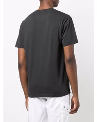 dunkelgraues bedrucktes T-Shirt mit einem Rundhalsausschnitt von Stone Island