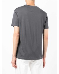 dunkelgraues bedrucktes T-Shirt mit einem Rundhalsausschnitt von Emporio Armani