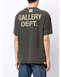 dunkelgraues bedrucktes T-Shirt mit einem Rundhalsausschnitt von GALLERY DEPT.