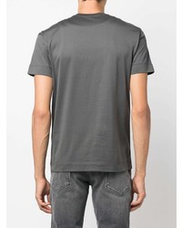 dunkelgraues bedrucktes T-Shirt mit einem Rundhalsausschnitt von Emporio Armani