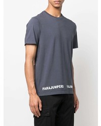 dunkelgraues bedrucktes T-Shirt mit einem Rundhalsausschnitt von Parajumpers