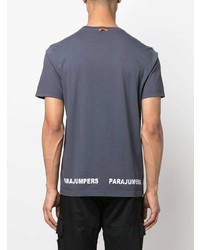 dunkelgraues bedrucktes T-Shirt mit einem Rundhalsausschnitt von Parajumpers