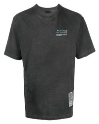 dunkelgraues bedrucktes T-Shirt mit einem Rundhalsausschnitt von Mauna Kea