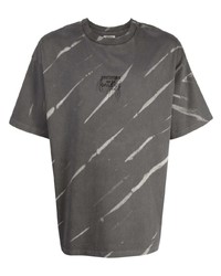 dunkelgraues bedrucktes T-Shirt mit einem Rundhalsausschnitt von Musium Div.