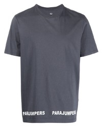 dunkelgraues bedrucktes T-Shirt mit einem Rundhalsausschnitt von Parajumpers