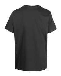 dunkelgraues bedrucktes T-Shirt mit einem Rundhalsausschnitt von Deus Ex Machina