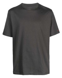 dunkelgraues bedrucktes T-Shirt mit einem Rundhalsausschnitt von Sease