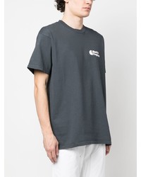 dunkelgraues bedrucktes T-Shirt mit einem Rundhalsausschnitt von Carhartt WIP