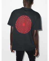 dunkelgraues bedrucktes T-Shirt mit einem Rundhalsausschnitt von Ksubi