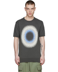 dunkelgraues bedrucktes T-Shirt mit einem Rundhalsausschnitt von UNIFORME
