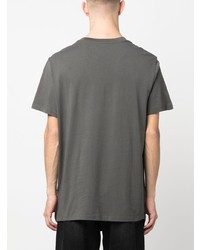 dunkelgraues bedrucktes T-Shirt mit einem Rundhalsausschnitt von Zadig & Voltaire