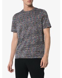 dunkelgraues bedrucktes T-Shirt mit einem Rundhalsausschnitt von Missoni