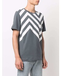 dunkelgraues bedrucktes T-Shirt mit einem Rundhalsausschnitt von Missoni