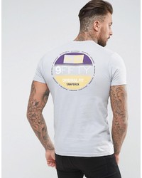 dunkelgraues bedrucktes T-shirt von New Era