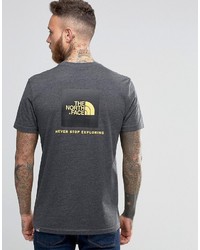 dunkelgraues bedrucktes T-shirt von The North Face