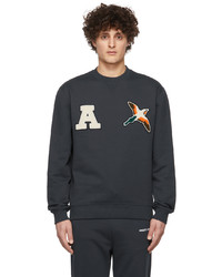 dunkelgraues besticktes Sweatshirt von Axel Arigato