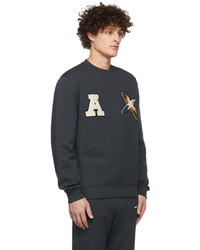 dunkelgraues besticktes Sweatshirt von Axel Arigato