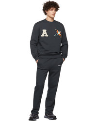 dunkelgraues besticktes Sweatshirt von Axel Arigato