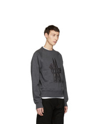 dunkelgraues besticktes Sweatshirt von MONCLER GRENOBLE