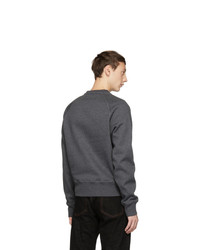 dunkelgraues besticktes Sweatshirt von MONCLER GRENOBLE