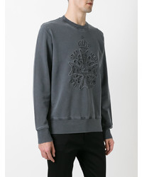 dunkelgraues besticktes Sweatshirt von Vivienne Westwood MAN