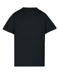 dunkelgraues besticktes T-Shirt mit einem Rundhalsausschnitt von Maison Margiela